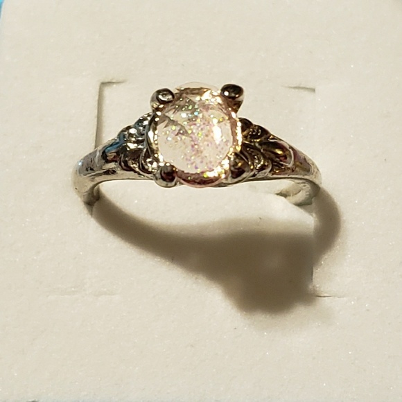 🛍 Light pink alloy ring - Picture 1 of 2